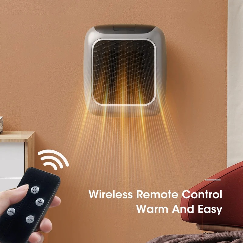Smart Bathroom Fan - PTC Ceramic Heater Wall Mount Desktop