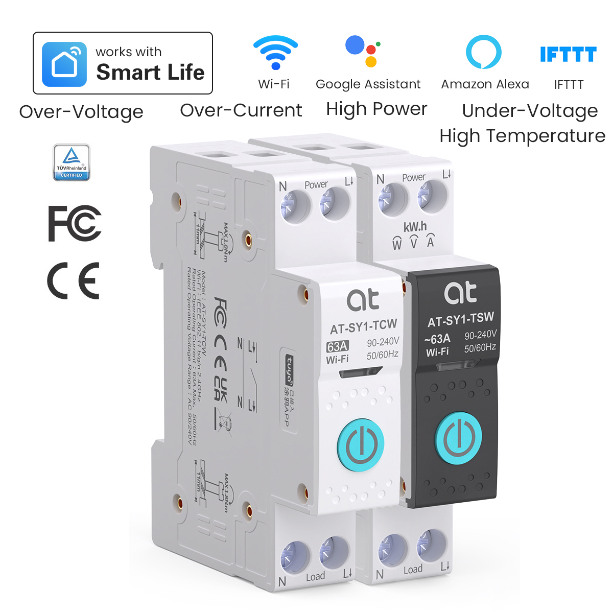 Smart Home Switch - Tuya WiFi Circuit Breaker Smart 1P+N