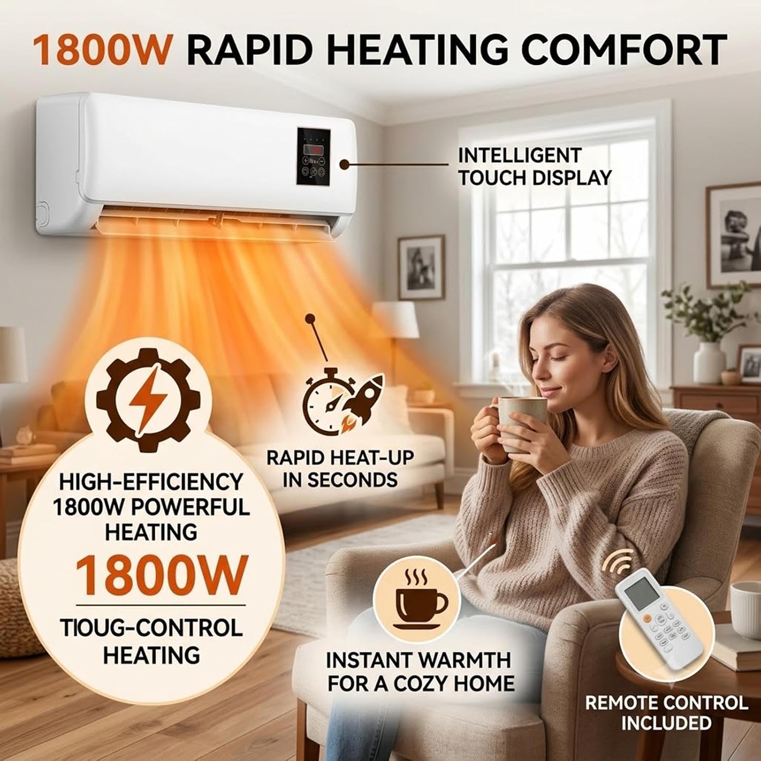 Smart Bathroom Fan - Wall Mounted Air Conditioner 2 in