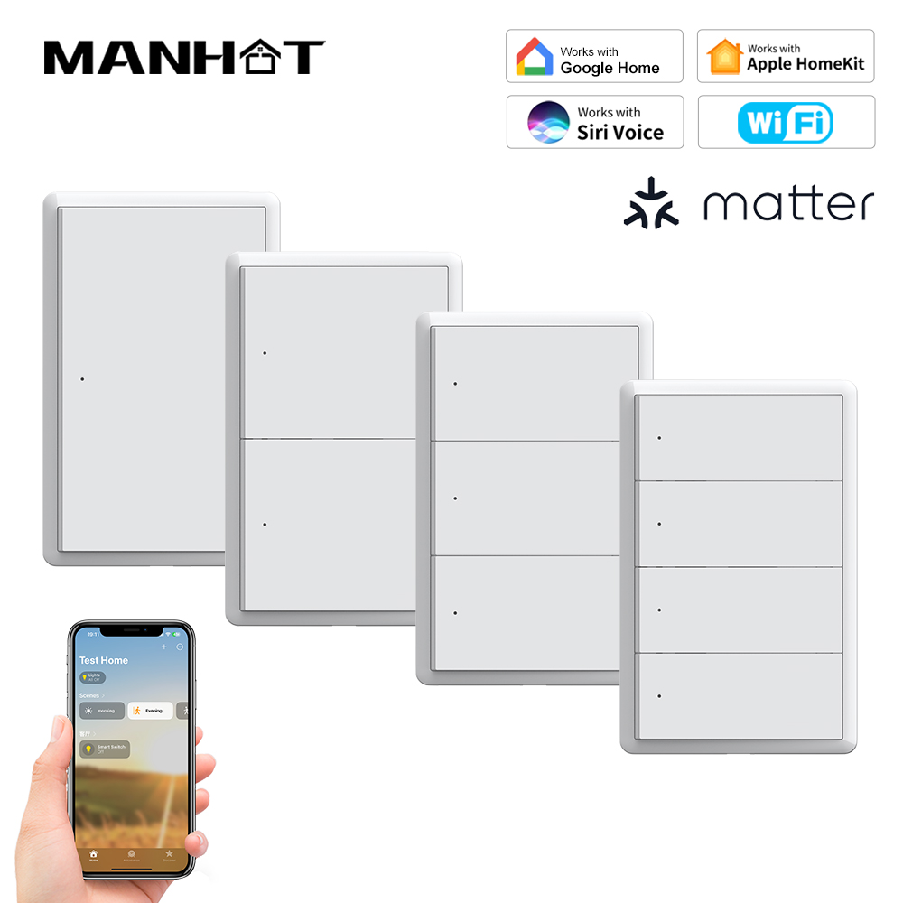 Smart Home Switch - MANHOT Homekit WiFi Smart Switch No