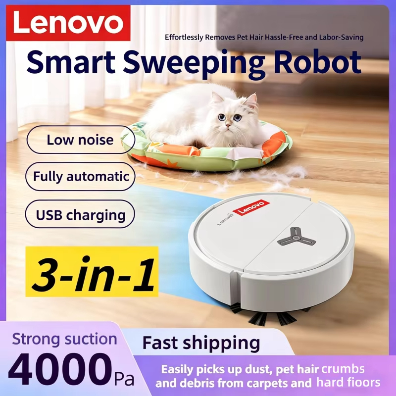 Smart Home Appliances - Lenovo 3-in-1 Smart Sweeping Robot Aspirateur