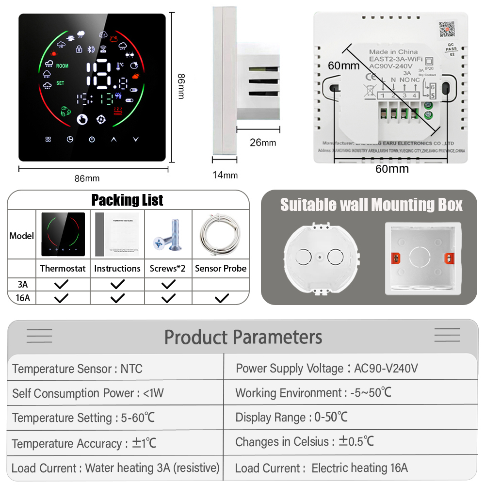 Tuya WiFi Smart Thermostat Ele - огляд і ціна Smart Home Package