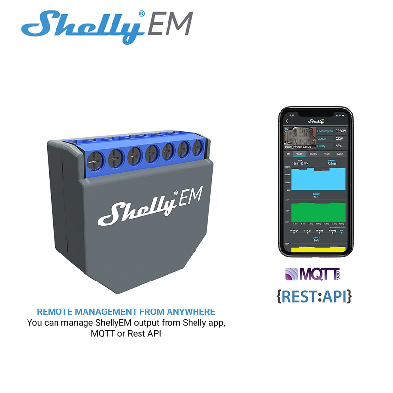 SHELLY EM Wifi Smart Life Cont - огляд і ціна Smart Home Switch