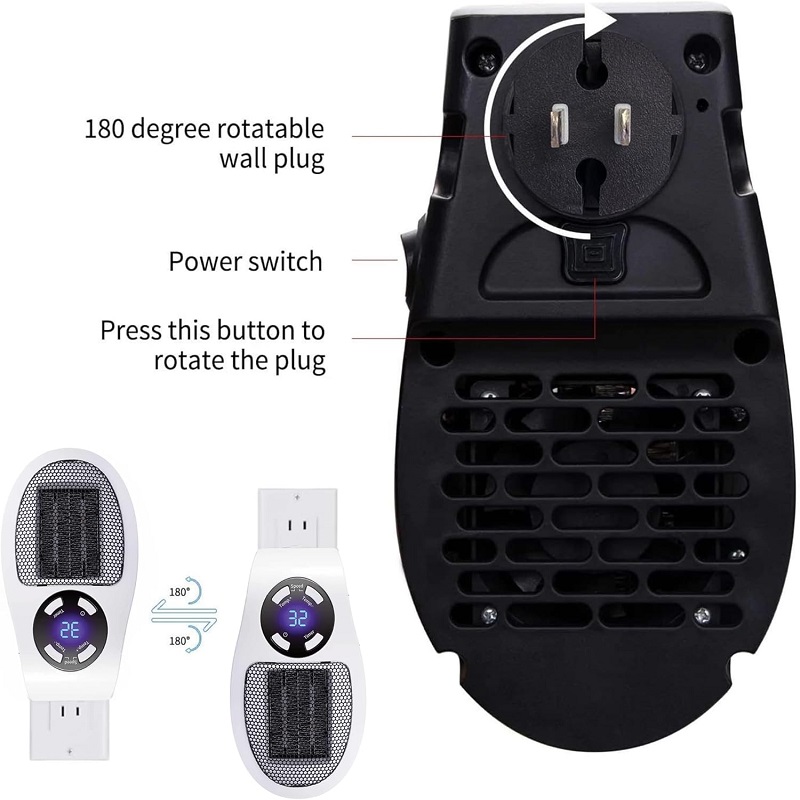 Eco Plug in Electric Heater Wa - огляд і ціна Smart Bathroom Fan