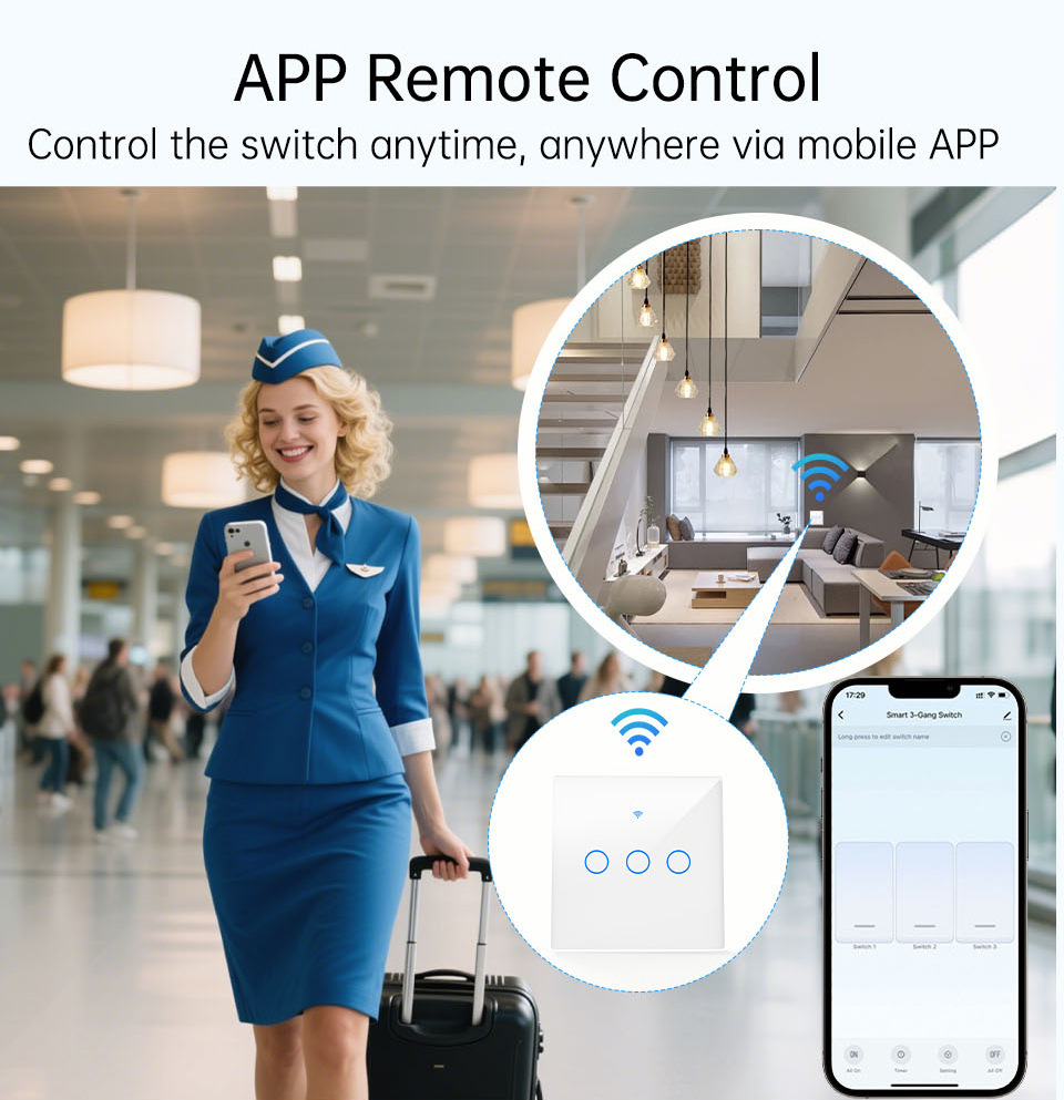 WiFi RF 433mhz Touch Wall Ligh - огляд і ціна Smart Home Switch