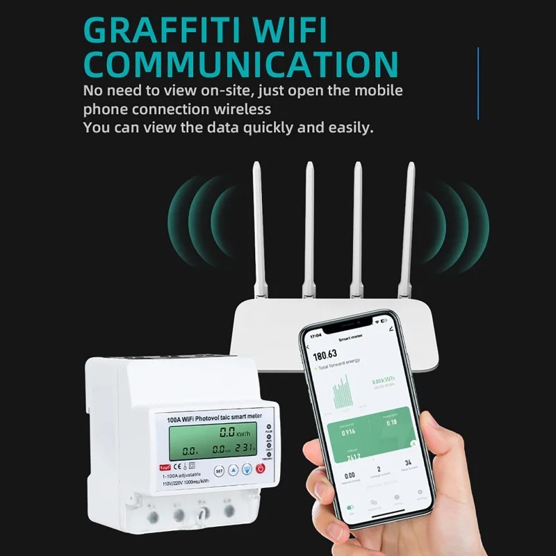 4P 1-100A WiFi Photovoltaic Sm - огляд і ціна Smart Home Monitoring