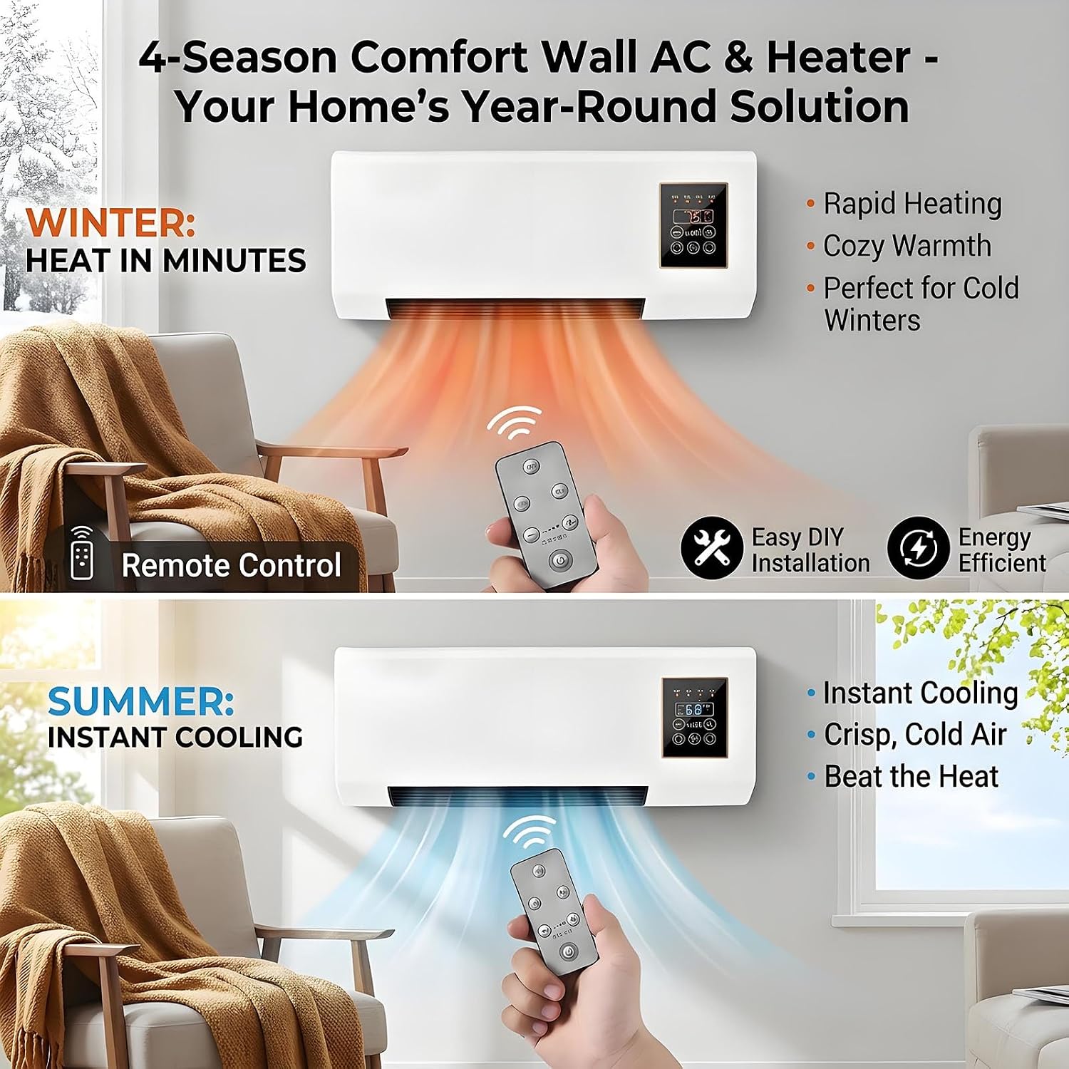 Portable Wall-Mounted Air Cond - огляд і ціна Smart Bathroom Fan