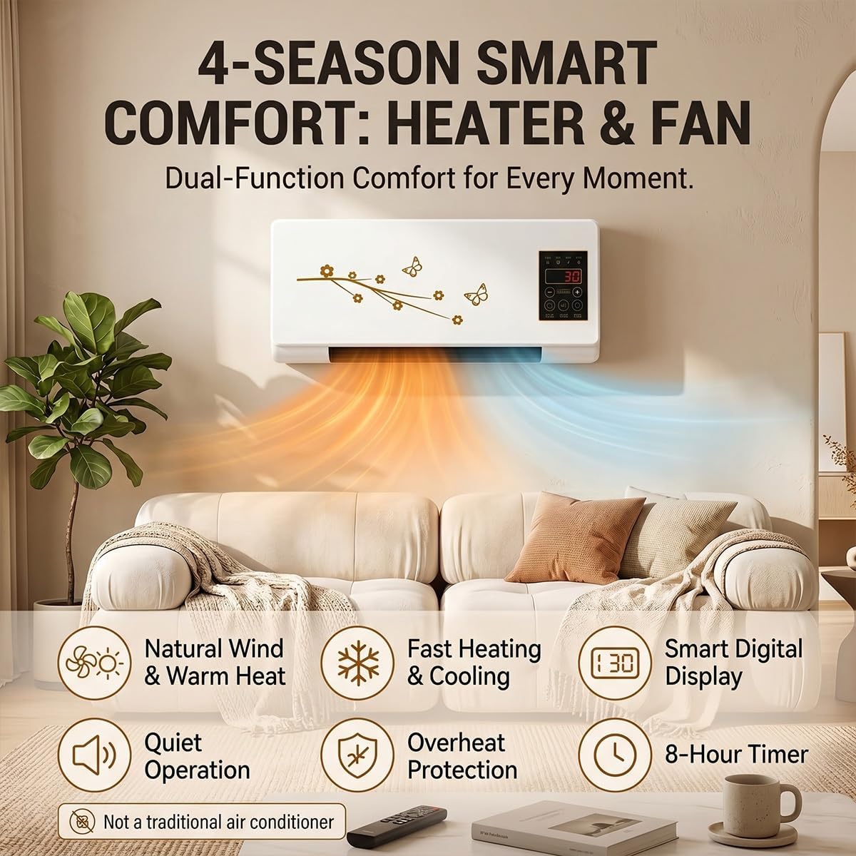 Portable Wall Mounted Air Cond - огляд і ціна Smart Bathroom Fan