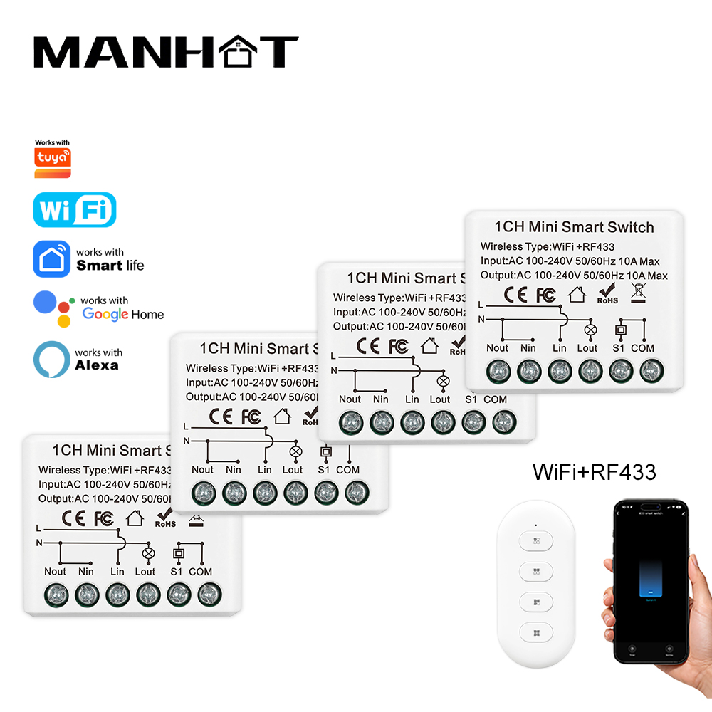 10A Mini WIFI Smart Switch RF4 - огляд і ціна Smart Home Villa