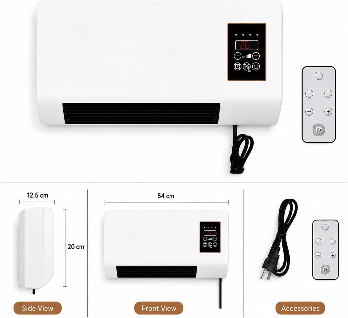 1800W Wall Mounted Air Conditi - огляд і ціна Smart Bathroom Fan