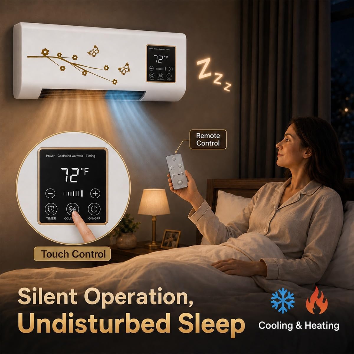 1800W Wall Mounted Air Conditi - огляд і ціна Smart Bathroom Fan